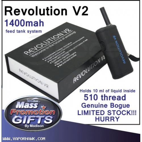 cheap Revolution V2.2 1400mAh Box Mod Vaporizor 1 set only 45.8 USD FREE SHIPPING