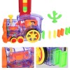 Kids Domino Train Car Set Sound Light Automatic Laying Domino Brick Colorful Dominoes Blocks