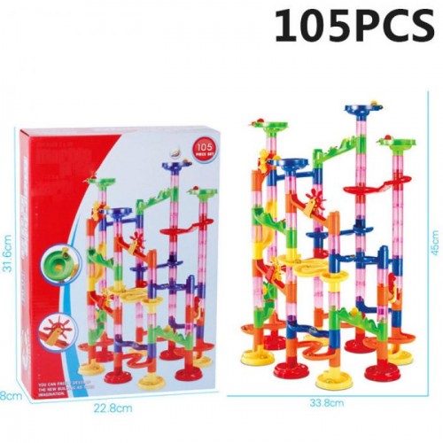 New Run Race Coaster Set Railway Toys Track Ball Building Blocks Coaster Maze For Kids