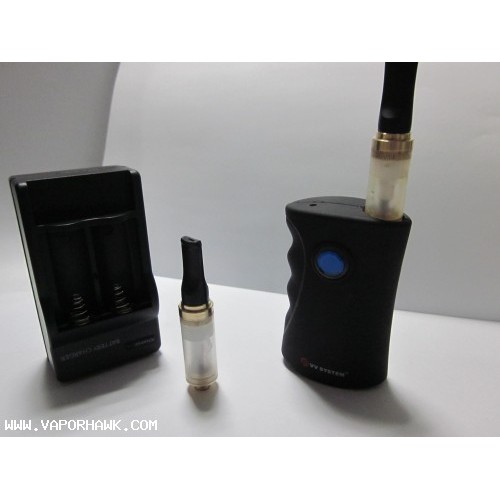 V6 with VARIABLE VOLTAGE box mod electronic cigarette - 3.7V to 6V by red-orange-blue LED light