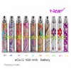 cheap newest Embossed Colorful eGo Q 900mAh Battery 12PC x 10.4 USD GIFT 1pc usb charger free shipping