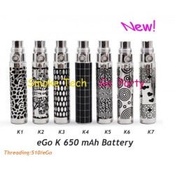 Cheap Engraved eGo K 650mAh Battery 12PC x 10.2 USD GIFT 1pc usb charger free shipping