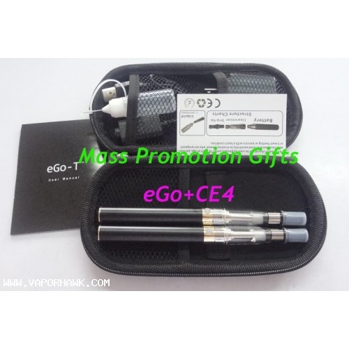 Cheapest eGo CE4 clear cartomizer 650mah Electronic Cigarette with eGo Portable Leather Case 1set x 29.80USD free shipping