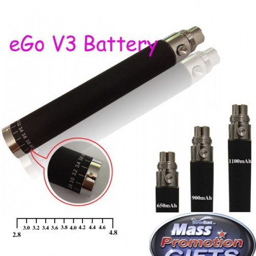 Hot eGo-V3 2.8V-4.2V Varies Voltage Electronic Cigarette Battery 1100mAh 10pcs Free Shipping