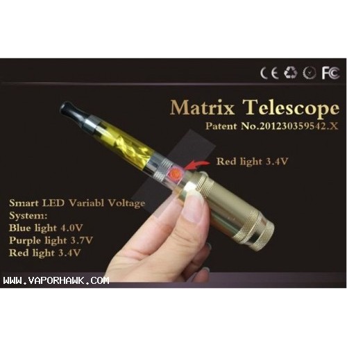 Promotion Newest Matrix telescope system LED 3.4-3.7-4.0v variable voltage 1000mah electronic cigarette 1kit x 37usd free shipping