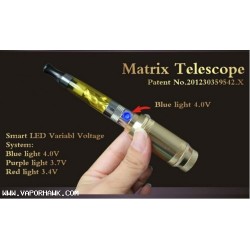 Newest Martrix telescope system LED light 3.4-3.7-4.0v variable voltage 1000mah electronic cigarette 5kit x35.5usd free shipping