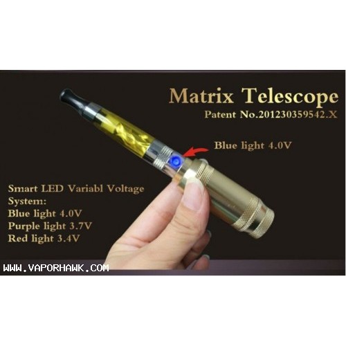 Newest Martrix telescope system LED light 3.4-3.7-4.0v variable voltage 1000mah electronic cigarette 5kit x35.5usd free shipping