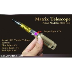 Newest Martrix telescope system LED light 3.4-3.7-4.0v variable voltage 1000mah electronic cigarette 1kit x38.5usd free shipping