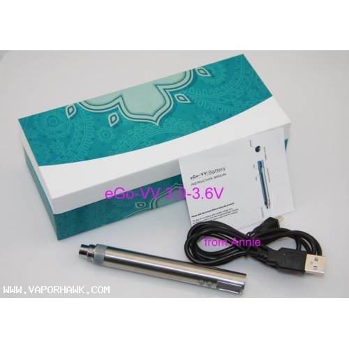 Newest 650mAh eGo VV USB passthrough Varies Voltage 3.0-6.0V Kit With CE4 V2 Clear Atomizer 1kit x 34.5USD Free shipping