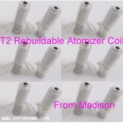 Cheapest 2.4ML T2  Replacement Clear Atomizer Coil 10PC X 1.8USD FREE SHIPPING