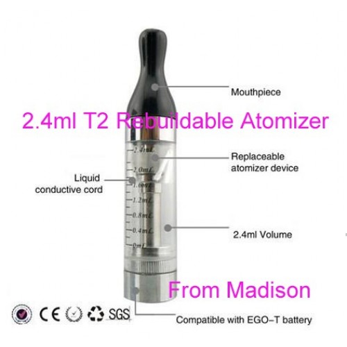 Cheapest 2.4ML T2  Replacement Clear Atomizer Coil 10PC X 1.8USD FREE SHIPPING