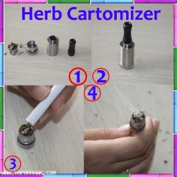 New Arrival Replaceable Dry Herb-Wax-E Solid Stainless Tank Atomizer 10PC X 6.0USD FREE SHIPPING