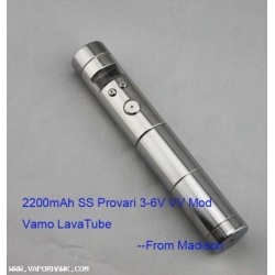 HOT Variable voltage 3-6V 2200mAh Stainless Steel Provari VV Mod Vamo LavaTube E Cigarette with CE4 Atomizer Kit Free Shipping