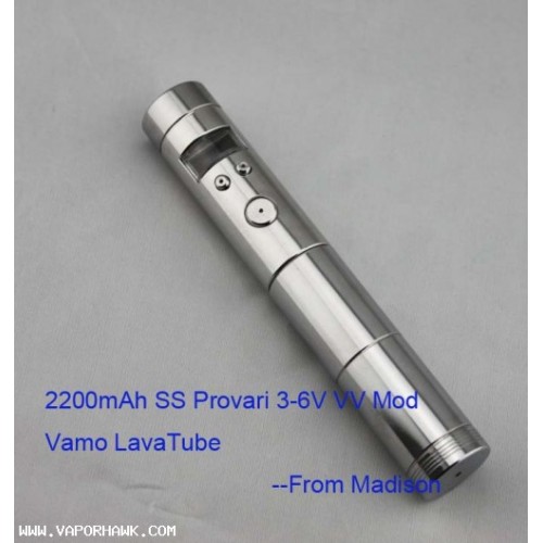 HOT Variable voltage 3-6V 2200mAh Stainless Steel Provari VV Mod Vamo LavaTube E Cigarette with CE4 Atomizer Kit Free Shipping