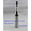 HOT Variable voltage 3-6V 2200mAh Stainless Steel Provari VV Mod Vamo LavaTube E Cigarette with CE4 Atomizer Kit Free Shipping