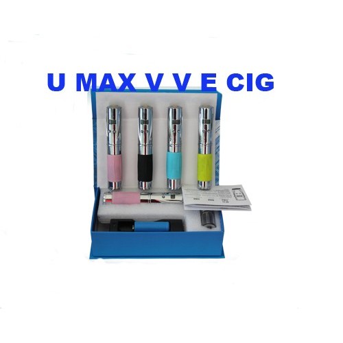 NEW Variable voltage 3-6V 2200mAh Stainless Steel V V Mod UMAX LavaTube E Cigarette with Vivi Nova Atomizer Kit set x 54.6 USD Free Shipping