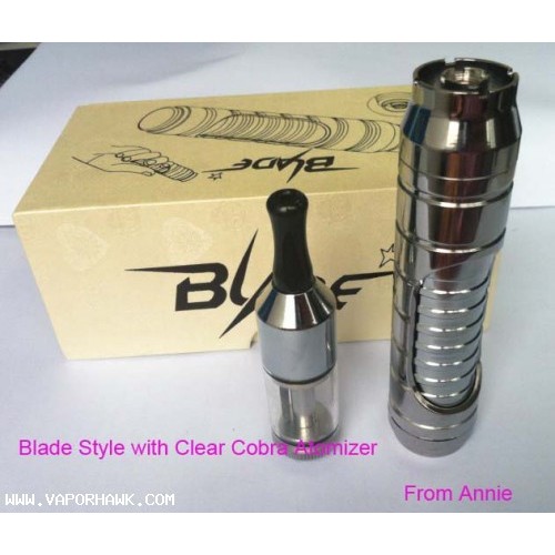 2013 Cheapest 2200mAh Blade e cigarette-Clear Cobra atomizer start kit Free Shipping
