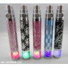 Hot Colourful Engraved LED eGo battery with diamond crystal decoration 30PC X 11.8 US DOLLARS free shipping