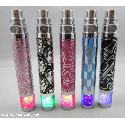 Hot Colourful Engraved LED eGo battery with diamond crystal decoration 30PC X 11.8 US DOLLARS free shipping
