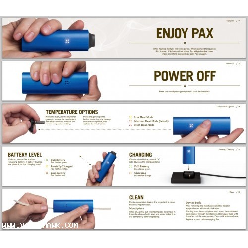New 1000mAh Dry Herb Pax â…  Vaporizer 1SET X USD122 Free Shipping
