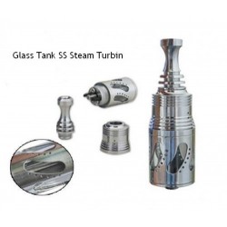 2014 NEW best quality 3ml glass tank SS rebuildable Dual Coil steam turbine atomizer 1set X 25.9USD FREE SHIPPING