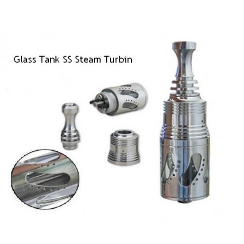 2014 NEW best quality 3ml glass tank SS rebuildable Dual Coil steam turbine atomizer 1set X 25.9USD FREE SHIPPING