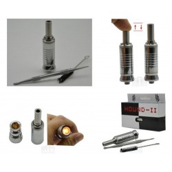 2014 DIY Dry herb wax stainless Hound atomizer V2 5set x 15 USD for 510 eGo threading battery Free Shipping