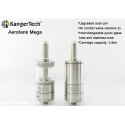 2014 100% Original Authentic Kangertech 3.8ml Aerotank Mega  airflow adjustable atomizer 5set x USD19.4 Free Shipping