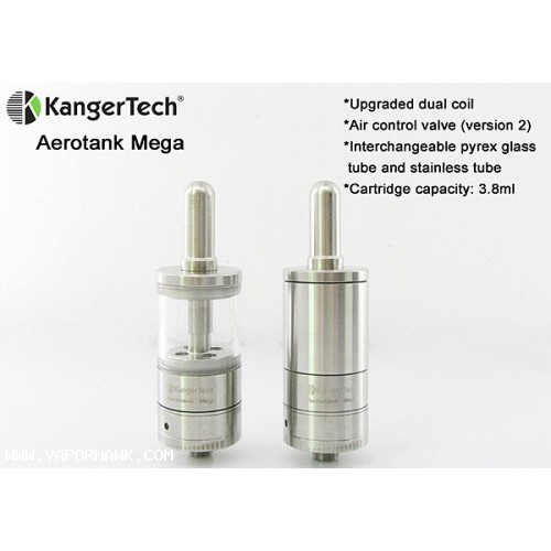 2014 100% Original Authentic Kangertech 3.8ml Aerotank Mega  airflow adjustable atomizer 5set x USD19.4 Free Shipping