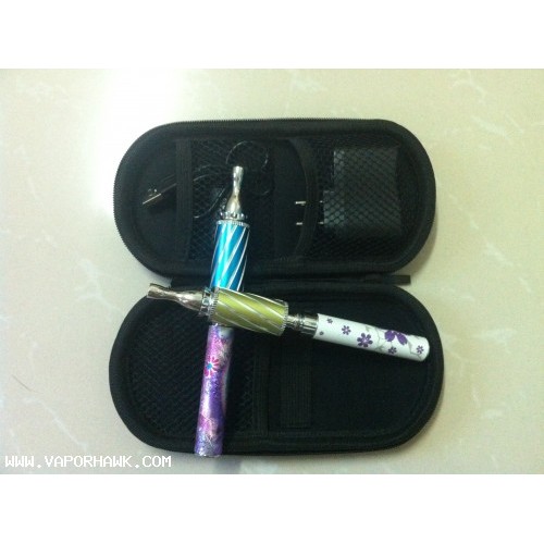 Cheapest Beautiful 900mAh eGo Q battery and Colorful Rebuildable Spirulina Vivi Nova atomizer electronic cigarette starter kit with eGo Portable leather case x1set 34.5USD Free Shipping