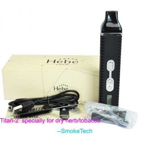 New arrival in 2015 2200mAh Dry Herb/tobacco LCD display Titan 2 Hebe Vaporizer 3set x USD36.8 Free Shipping by Hongkong Post