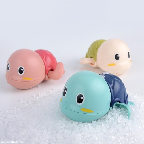 (10pcs)Cute Cartoon Toddler Bath Toys Wind-Up Turtle Bathroom Baby Clockwork Animal Toy